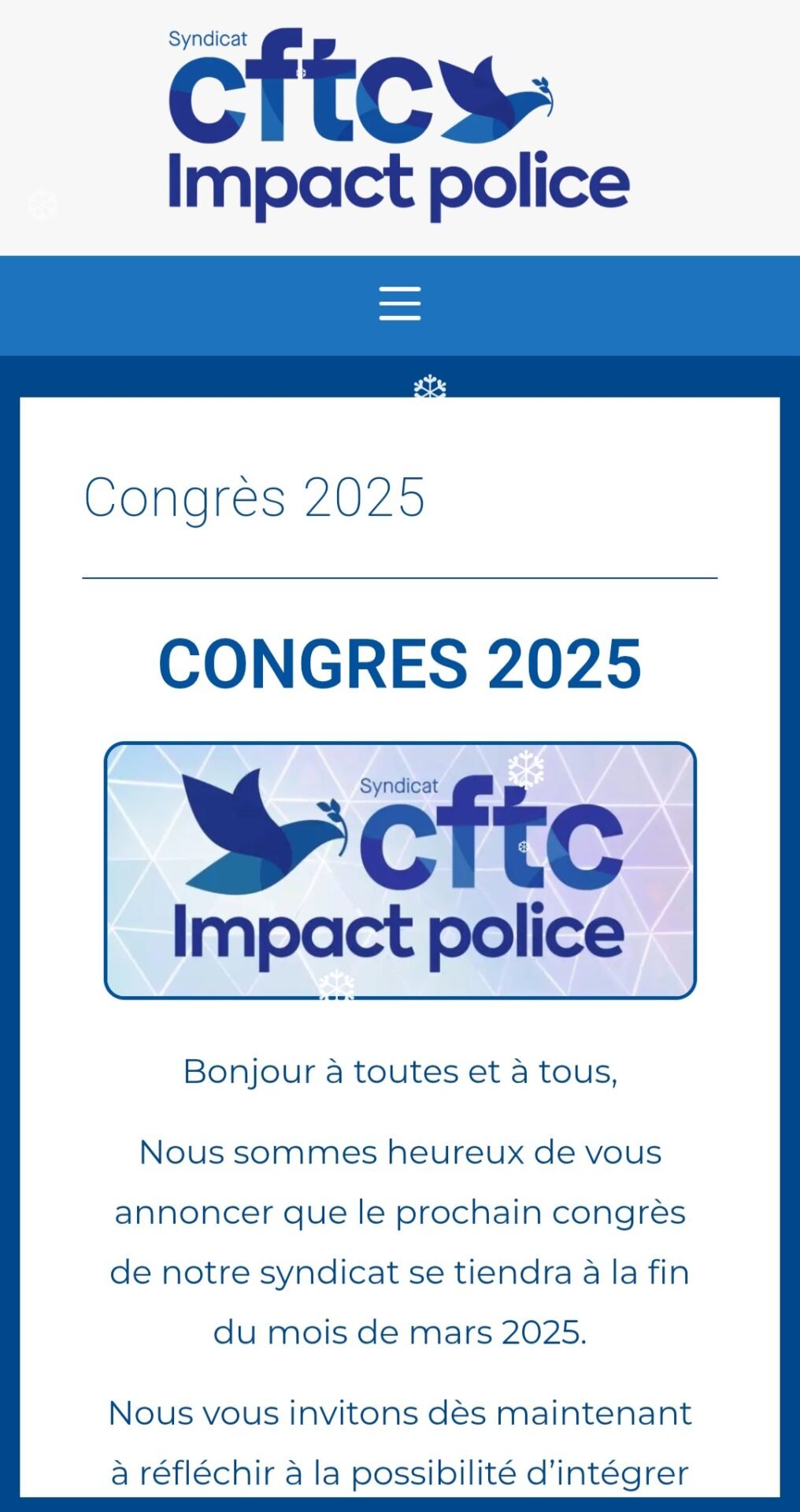 Lire la suite à propos de l’article Congrès 2025